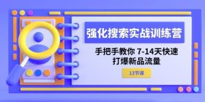 强化 搜索实战训练营，手把手教你 7-14天快速-打爆新品流量(13节课