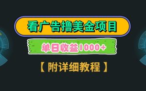 Google谷歌看广告撸美金，3分钟到账2.5美元，自撸拉新收益无上限，轻松日入1k+