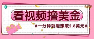 国外无脑看直播撸美金项目，多账号操作，可收益放大，每分钟最高赚取2.8美元！