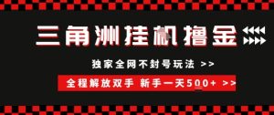 三角洲全自动挂G撸金，新手轻松一天5张+，无脑搬砖【揭秘】