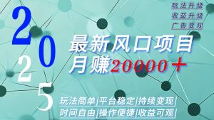 2025广告赛道新风口-月赚2W＋玩法简单，时间自由