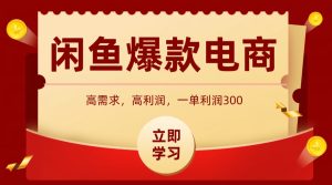闲鱼卖高利润产品，上架即可出单，每天利润1000＋