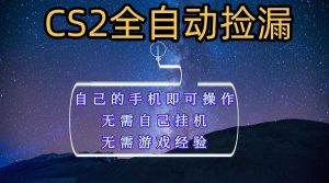 全自动捡漏，不用自己挂机不用玩游戏，自己的手机即可操作，新手小白轻松月入1W+