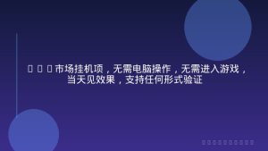 CS2市场挂机项，无需电脑操作，无需进入游戏，当天见效果，支持任何形式验证