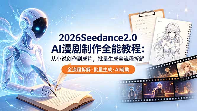 2026Seedance2.0 AI制作全能教程：从小说创作到成片，批量生成全流程拆解