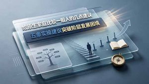 付费文章：给原生家庭比较一般人的几点建议，五条实操建议突破阶层发展困境