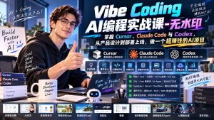 （20431期）Vibe Coding AI编程实战课-无水印：掌握Cursor、Claude Code与Codex，从产品设计到部署上线，做一个超赚钱的AI项目