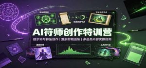 AI符师创作特训营：提示词与符法创作，漫剧剪辑进阶，多品类内容实操指南