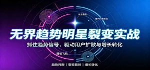 无界趋势明星裂变实战：词路裂变优化，拉新成交与全店收割打法