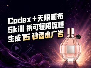 我把Amazon香水视频拆成Codex Skill：无限画布负责最后15秒