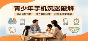 青少年手机沉迷破解：跳出管控说教思维，六步法引导孩子夺回注意力掌控权