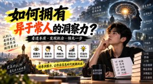 某公众号付费文章：如何拥有异于常人的洞察力？