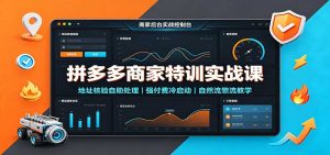 拼多多商家特训实战课：地址核验自助处理，强付费冷启动，自然流憋流教学